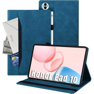 LORANKA-Coque pour Honor Pad 10 12.1 Pouces Tablet 2025 &Eacute;tui &agrave; Rabat Cuir PU avec Fonction Support et Porte-Pencil Housse de Protection Bleu - Neuf