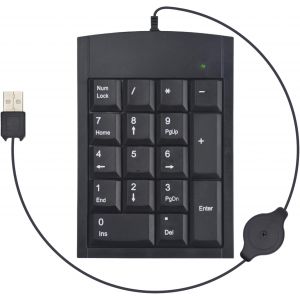 Pav&eacute; num&eacute;rique avec enrouleur de c&acirc;ble USB pour Mac/PC - Couleur noire. - Neuf