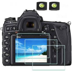 Film de Protection d'Ecran pour Nikon D6 D850 D800 D750 D610 D600 D500 et Housse de Sabot,Protecteur Verre Trempé Optique 0,3mm Dureté 9H Anti-Rayure Anti-Trace Anti-Bulle -Lot de 3 - Neuf