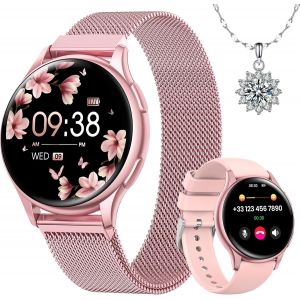 Montre Connectée Femme Avec Appel Bluetooth 1,27"" Smartwatch Femme Avec Ip68 Fonction Féminine/24h Fréquence Cardiaque/24h Spo2/Suivi Du Sommeil/120+Modes Sportif Podometre Android Ios Argent - Neuf