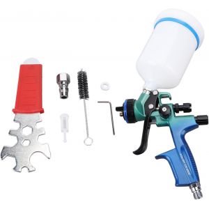 CHECARZHN--NO1-Pistolet À Peinture En Aérosol Hvlp, Pulvérisateur De Peinture Automatique Avec Buse 1,3 Mm, Tasse De 600 Ml, Pistolet Peinture Par Pulvérisation D'Air D'Alimentation Pour Voiture - Neuf