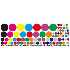 Stickers Muraux ballon lapin Cercles colorés Autocollant Muraux PVC Imperméable Auto-Adhésif pour Décoration murale Chambre à coucher Salon - Neuf