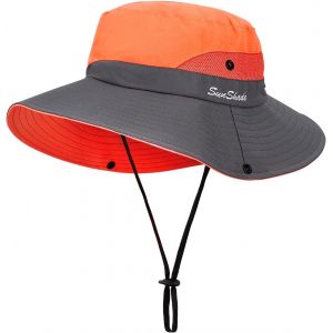 Asas-Chapeau Femme Soleil,Femme Pliable,Chapea De La Visière Pour Voyage Chapea De Brousse Queue De Cheval En Maille À Large Bord Pour La Randonnée Pour Voyage Randonnée Pêche Plage Jardinage. - Neuf