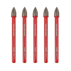 Set de Foret Sec - 10 pièces Foret au Carbure avec Changement Rapide de Tige Hexagonale pour Bois Plastique Maçonnerie Céramique Béton Marbre (5mm*2+6mm*4+8mm*2+10mm+12mm) - Neuf