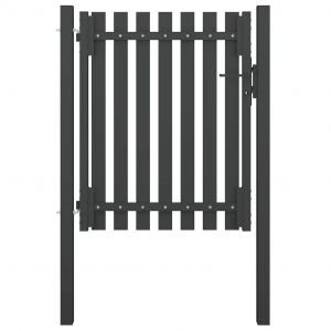 Prolenta Premium - Portail De Jardin En Acier 100x100 Cm Anthracite - Neuf