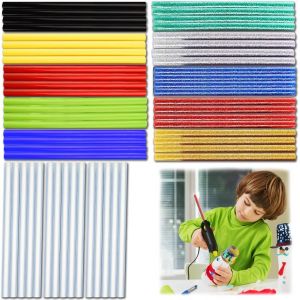 B&acirc;ton De Colle Chaude Couleur,55 Pi&egrave;ces 7 * 100mm B&acirc;ton Colle Thermofusible Extra Forte,Colle Thermofusible Stick,Recharge Pistolet &Agrave; Colle Chaude Paillette Pour Diy Artisanat,R&eacute;paration - Neuf