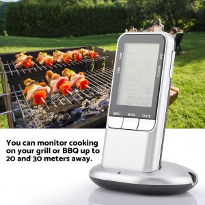 Hjlian Thermometre A Viande Numerique Sans Fil Pour Barbecue, Sonde De Cuisson Pour Aliments - Neuf