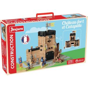 Ch&acirc;teau Fort Et Catapulte - 270 Pi&egrave;ces - Jeux De Construction Dans Sa Valise En Carton - A Partir De 5 Ans - Agilit&eacute; - Cr&eacute;ativit&eacute; - Manipulation - Catalogue Fourni - 8028 - Neuf
