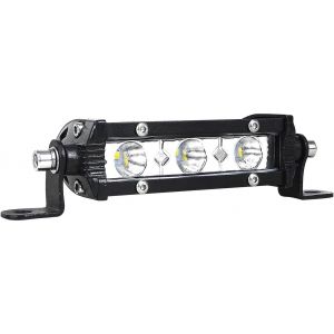 YUJTG-Phare de Travail 15W 13 cm Barre LED 12V 24V Spot Projecteur LED Voiture Etanche IP67 Slim Feux de Travail pour 4x4 Voiture Camion Tracteur SUV Bateau, 6000K Feux Antibrouillard - Neuf