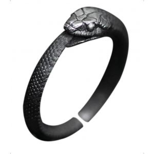 Kahfl-Bague Ajustable Homme Femme,Bague Serpent Noir Reglable Ouverte,Bague Eagles,Bague Chien,Bagues Hibou,Viking Bague Pouce Mamba Noir Anneau Bagues Reglables Orteil Bijoux Pour Homme Femmes - Neuf