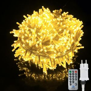 Guirlande Lumineuse Led Extérieure 20 M, 200 Led Guirlande Lumineuse Intérieure, Decoration Noel Exterieur Étanche 8 Modes Pour Noël Mariage Fêtes Jardin - Neuf