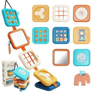 JGD-Cube D'activité Bébé, Jeu Montessori 1 an, Busy Board Montessori Âge 1 an, Jouets D'activité et de Développement Educatif, Cube Sensoriel Bebe 1 2 3 Ans, Ideal pour Noël Anniversaires Fêtes - Neuf