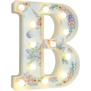 Lettres Lumineuses &Agrave; Del &iquest; Lettres De L'alphabet Blanches Chaudes &iquest; Cadeau Licorne Pour Filles &iquest; D&eacute;corations De F&ecirc;te Licorne &iquest; D&eacute;coration De F&ecirc;te Pour Chambre &Agrave; Coucher, Veilleuse, No&euml;l, - Neuf