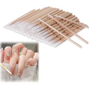 Chenquansarl-Lot De 1 000 Cotons-Tiges, Applicateurs &Agrave; Pointe En Coton, B&acirc;tonnets En Bois Pour Sourcils, Tatouage, Beaut&eacute;, Maquillage, Couture Des Ongles, B&acirc;tons De Cueillette D&eacute;di&eacute;s &Agrave; La Couture Des - Neuf
