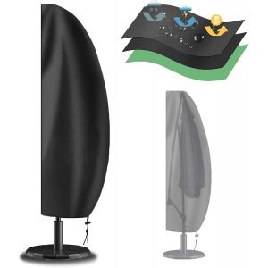 Ulteronixshop-Housse De Protection Pour Parasol D&eacute;port&eacute; Avec Fermeture &Eacute;clair Pour Parasol De 2 &Agrave; 4 M - Tissu Oxford 420d - Imperm&eacute;able &Agrave; La Poussi&egrave;re - R&eacute;sistant Aux Uv - 205 X 57 X 48/25 Cm - Neuf