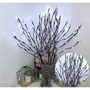 KAL-Lot De 6 Branches De Saule Lumineuses À Led À Piles Pour Décoration De Noël, Maison, Fête, Intérieur Et Extérieur - Neuf