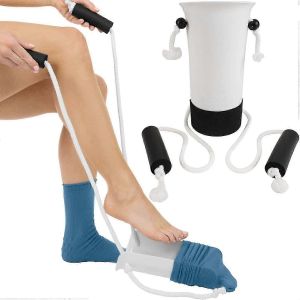 Aide À La Chaussette - Facile À Mettre Et À Enlever Curseur De Bas - Dispositif D'assistance À La Traction - Aide À La Chaussette De Compression - Neuf