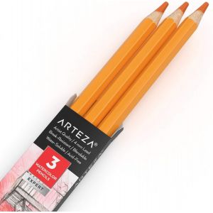 Eryi-Artz-9298 Crayon Aquarelle, Bois Dense, Orange Citrouille A052, 3 Count (Pack Of 1), Set De 3 Pièces - Neuf
