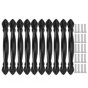 10 Ensembles Poignée D'armoire Style Simple 96MM Poignée De Porte Poignée Pour Tiroir Bureau Noir - Neuf