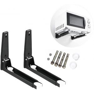 Support Mural Micro Onde,Supports Micro Ondes en Acier Inoxydable,Universel Support pour Four &agrave; Micro,Support de Montage Mural pour Four &agrave; Micro-ondes,Charge Maximale 45 kg - Neuf