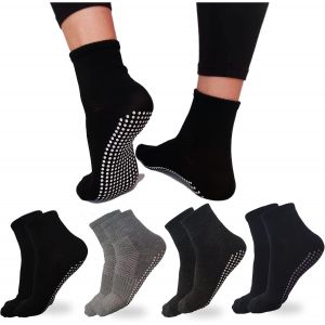Mevronisshop-4 Paires De Chaussettes Antid&eacute;rapantes Pour Femmes Et Hommes - Chaussettes Pour Le Pilates, Le Yoga, Fitness - Neuf