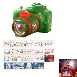 Projecteur de No&euml;l avec motifs du P&egrave;re No&euml;l pour enfants - 12 diapositives, utilisation int&eacute;rieure/ext&eacute;rieure, &agrave; partir de 3 ans - Neuf
