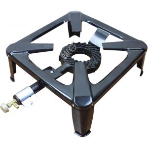 Ulteronixshop-Rechaud Gaz Avec 4 Pieds Fonte Noir Br&ucirc;leur &Agrave; Gaz - Neuf