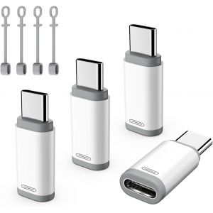 KALANKA-Adaptateur Lightn-ing Femelle vers USB C m&acirc;le,USB-C vers Lightn-ing avec Boucle antiperte, Charge et synchronisation pour i-Phone 17/16 Pro/Pro Max/Plus, iPad Pro/Air, Pas pour Audio/OTG - Neuf