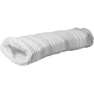 110x55mm Tuyau de Ventilation en PVC - HVAC 3m Longeur Conduit d'air - Tuyau Flexible de Sortie - Tuyau d'évacuation pour Sèche-linge Hotte Climatisation - Neuf