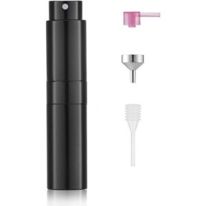 8ml Vaporisateur Vide De Sac Rechargeable, Atomiseur Parfum, Recharge Spray Flacon De Parfum, Pulverisateur Voyage (Noir Brillant) - Neuf