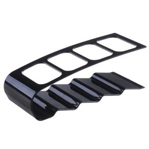 Support de rangement pour télécommandes noir, organiseur de bureau avec 4 compartiments pour télécommandes TV, DVD et Blu-ray - Neuf