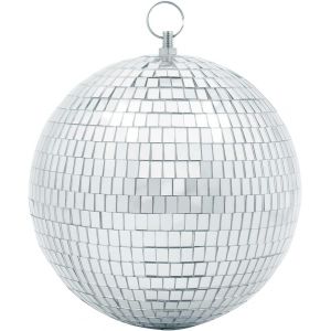 Boule Disco Miroir Avec Anneau De Suspension De 20,3 Cm - Grande Boule Disco Argentée Pour Décorations De Fête Disco, Fête Sur Le Thème Des Années 70, Dj, Mariage, Anniversaire, Noël - Neuf
