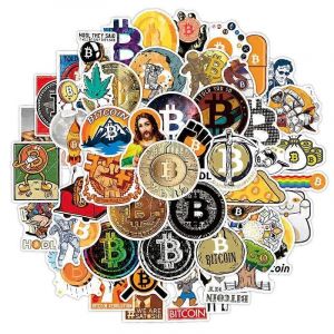 50x Bitcoin Hodl Meme Cryptocurrency Millionaire Rare Collection Complète Stickers - Neuf