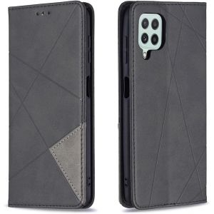 Mdy-Coque Pour Samsung Galaxy A22 4g, Housse Portefeuille En Cuir Etui De Protection Avec Slim Tpu Silicone Bumper Antichoc Magnétique Flip Case, Porte Cartes Avec Fonction Support Cover (Noir) - Neuf
