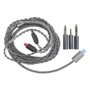 Câble de mise à niveau du son de remplacement 4 conducteurs en cuivre plaqué argent avec prise 3,5 mm 2,5 mm 4,4 mm pour ATH IM04 IM03 IM02 IM01 IM50 IM70 - Neuf