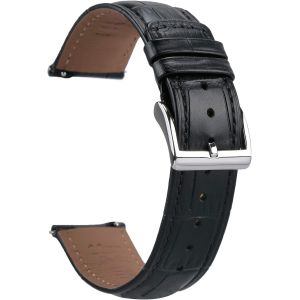 Kal-Bracelet Montre 22mm 20mm 18mm 19mm, Bracelets De Montres Pour Homme/Femme, Bracelet Montre Cuir De Libération Rapide,Bracelet Montre Crocodile Relief - Neuf