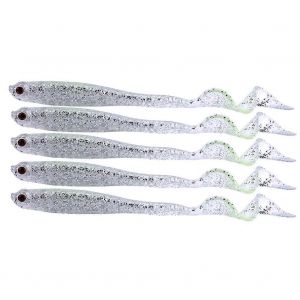 5pcs Argent 13cm Pêche Souple Appât Bar Tête De Serpent Leurre (Argent) - Neuf