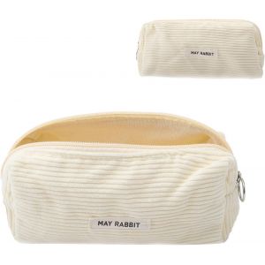 MAA-2PCS trousse,trousse scolaire troussestrousse stylo trousse de toilette trousse maquillage trousse maquillage femme trousse de maquillage trousse aesthetic trousse beige grande trousse scolaire - Neuf