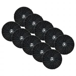 vhbw 10x Filtres &agrave; charbon actif compatible avec Elica DAISY WH/A/60 T.GREZZO 208355405620, CORALINE WH/A/90 T.GREZZO 208355405616 hotte aspirante - Neuf