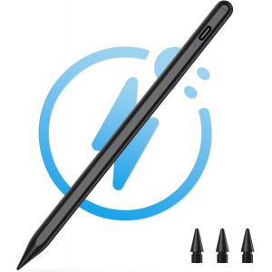 Stylet Tactile 5ème Génération Pour Apple Pen 2018 A 2023 Stylet Ipad Avec Rejection De La Paume Stylo Ipad Avec Fonction De Détection D'inclinaison(Black) - Neuf