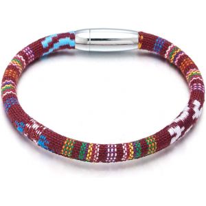 Kal-Rouge Tribal Art Folklorique Ethnique Coton Bracelet En Homme Femme - Envelopper Bracelet Avec - Neuf