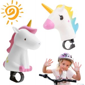 Kal-2pcs Klaxon Velo Enfant,Sonnette De Vélo Pour Enfant - Motif Dessin Animé Sonnette Velo Enfant Garçons Filles Pour Vélo Scooter Balance Bike Accessoires - Neuf