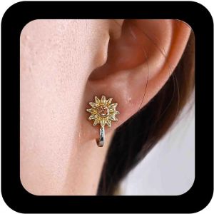Kal-Boucles D'oreilles Bohème Cristal Marguerite Boucles D'oreilles Clou Marguerite Or Strass Boucles D'oreilles Marguerite Cristal Fleur Vintage Marguerite Fleur Cz Bijoux Pour Femmes - Neuf