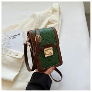 Sac À Bandoulière De Luxe Polyvalent Pour Femmes, Sac Rétro À Bouton De Verrouillage, Initié À La Mode, Abonnés, Document Délicat, Petit Sac Carré, Nouveau, 2023.Dark Green. - Neuf