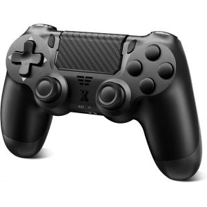 Manette Sans Pour Ps-4, Manette De Jeu Compatible Avec Ps-4/Slim/Pro, Manette De Jeu Bluetooth Avec Double Vibration/&Eacute;cran Tactile, Capteur Gyroscopique &Agrave; 6 Axes, Prise Audio 3,5 Mm - Neuf