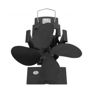 HJLIAN Ventilateur de poele a chaleur a 4 pales, silencieux, pour cheminee, combustion du bois, respectueux de l'environnement, pour la circulation de la chaleur a la maison - Neuf