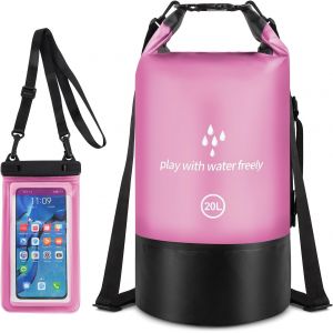 Kalanka-Sac Étanche De 20 L Avec Dessus Enroulable Pour Garder Votre Équipement Au Sec Avec Sac Pour Téléphone Portable Pour Kayak, Bateau, Excursion, Canoë, Rafting, Natation, Snowboard, Camping Et - Neuf