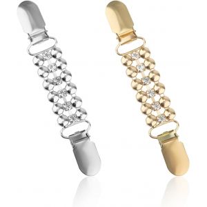 Kjdal-2 Pièces Pince À Robe Sangle Arrière,Rétro Pince À Pull Fermoir De Chemise Pour Vêtements Pour Femmes Attaches De Col De Cardigan Pour Femmes - Neuf