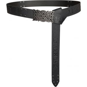Cauc-Ceinture Viking &Agrave; Boucle Gaufr&eacute;e, Ceinture De Chevalier Nordique En Similicuir, Ceinture De Guerrier M&eacute;di&eacute;val R&eacute;tro Pour Jdr Gn Cosplay Halloween - Neuf