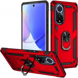 Kal-Coque Pour Huawei Nova 9/Honor 50, + Hd Verre Trempé, Etui Housse De Protection Antichoc Durable Résistante 2 En 1 Hybride Pc Tpu Étui Téléphone Pour Huawei Nova 9/Honor 50,Rouge - Neuf